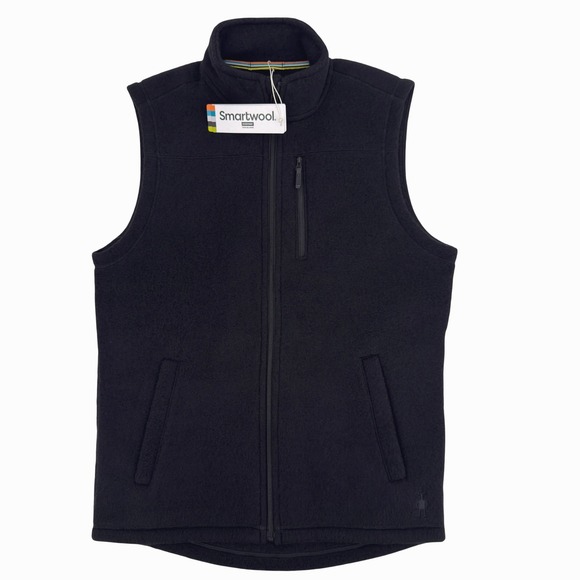 NWT Smartwool Hudson Trail Vest Mens Medium Black Fleece SW016518001-M Outdoors